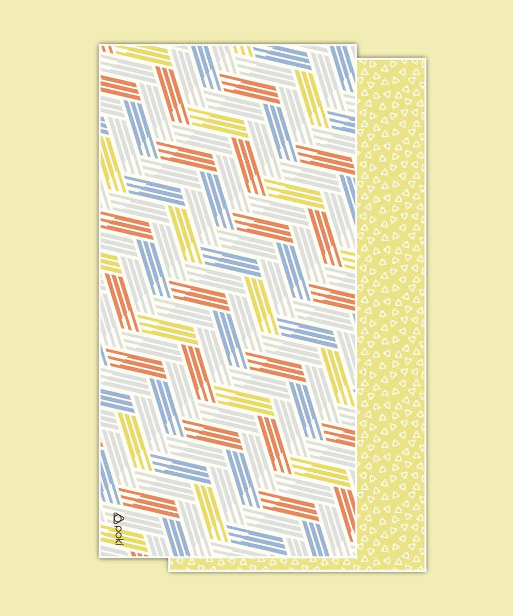 Zig Zag圖案快乾多用途環保毛巾，適合旅行與戶外活動，吸水性強且柔軟舒適。